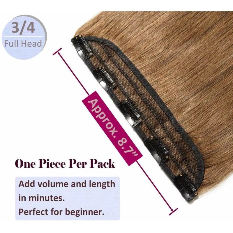 Hairro Extensiones Cabello Real #6 Castaño Claro 14in 45gr