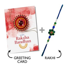 exciting Lives Rakhi - Juego de patrón 5, Large, Algodón, azul diamante