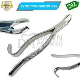 DawnProMed Dental Extracting Forceps #24 For Lower Left Molars Dental Surgical Instruments