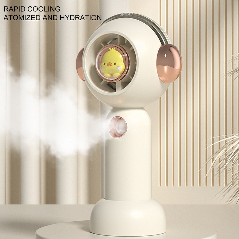 Lovely Handheld Misting Fan with Atomization Function USB Rechargeable Small