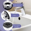 2PCS Black Overflow Ring,Sink Overflow Cover,Bath Overflow Cover Replacement Round