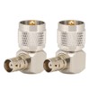 2PCS UHF Male PL-259 to BNC Female Adapter 90 Degree