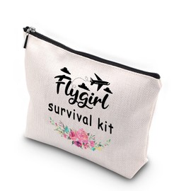 WCGXKO Flygirl Survival Kit Flight Attendant Gift Zipper Pouch Travelling Bag for Stewardess Flight Crew (Flygirl Survival)