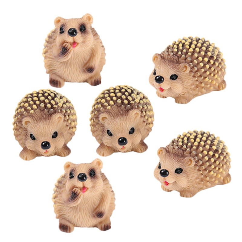 BESPORTBLE 3sets Dwarf Garden Statue Resin Hedgehog Figurine Garden Ornament