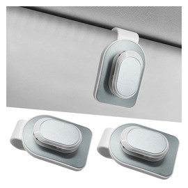 GAOLAOSY Sunglasses Holder for Car Visor, Metal Auto Eyeglass Hanger Clip, Multifunctional Auto Interior Ticket Card Origanizer Accessories, Universal for Cars SUV Truck (Grey/White)