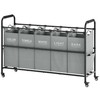 Tajsoon Laundry Sorter, Laundry Hamper 5 Section with Heavy Duty