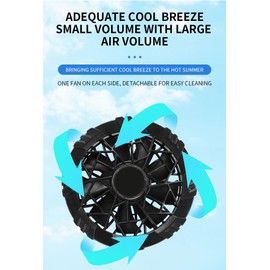 Meichoon Cooling Vest Fan Set 5V Brushless Motor DC Powered 3 Adjustable Fan Speed with Power Cable