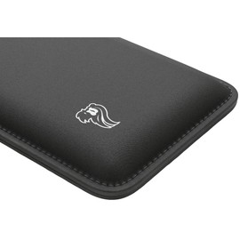 Glorious Gaming Padded Mouse Wrist Rest - gesteppte Ränder, glatte Stoffoberfläche, rutschfester Gummiboden, mittlere Festigkeit, 200 x 100 x 17mm - Schwarz