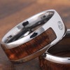 [BreezyIsland] Hawaiian Jewelry Ring, Koa Wood & Zirconia, 0.3 inch