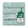 SALBAKOS 4-Piece 100% Turkish Cotton Bath Towels, 27x54 inch, Seafoam