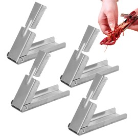 4 Pcs Crawfish Peeler Tool, Stainless Steel Crawfish Tail Remover Tool, Easy to Remove Shrimp Shells, Free Your Hands, Suitable for Family Gatherings, Restaurants.