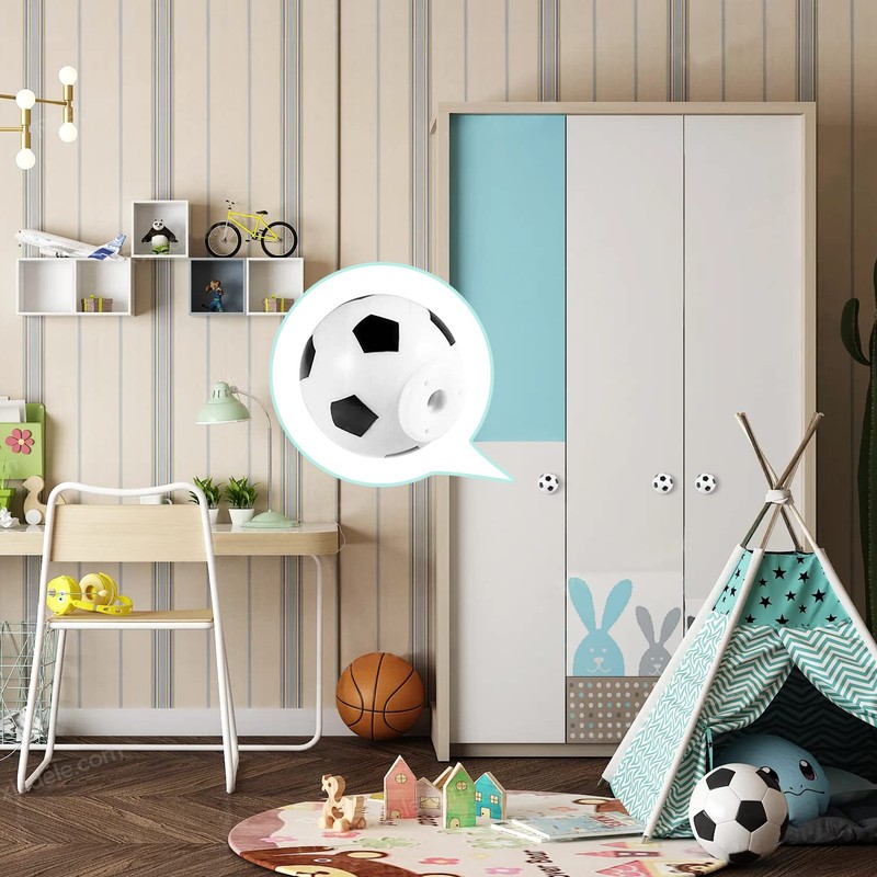 MABAHON 12Pcs Football knobs Handles Soccer Knobs Drawer Knobs Kids