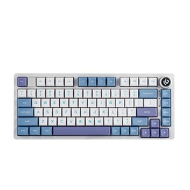 EPOMAKER x LEOBOG Hi75 Aluminum Alloy Wired Mechanical Keyboard, Programmable Gasket-Mounted Gaming Keyboard with Mode-Switching Knob, Hot Swappable, NKRO, RGB (White Purple, Reaper Switch)