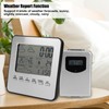 Thermometer Hygrometer with Weather Report Alarm Clock Wireless Temperature Humidity