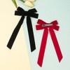 2 Pack Bow Hair Clips, Black Velvet Hair Bows for