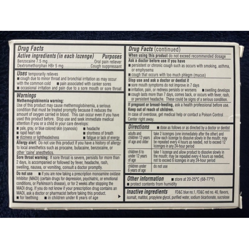 7.5 mg 16ct Cepacol EXTRA STRENGTH Sore Throat & Cough