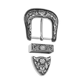 The Lord of the Tools 1 Set Belt Buckle Western Belt Buckles Set 3 Modules Belt Decoration Handmade Buckle Made of Zinc Alloy, silver