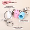 Hoohnnaa 4Pcs Lip Gloss Holder Keychain Cap for Summer Fridays,