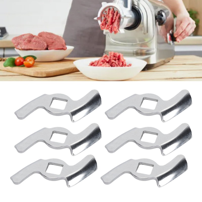 6PCS Meat Grinder Blade Stainless Steel Food Grinding Cutter Metal