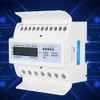 Rail Energy Meter 3Phase 4Wire 7P LCD Down‑in Down‑out Portable