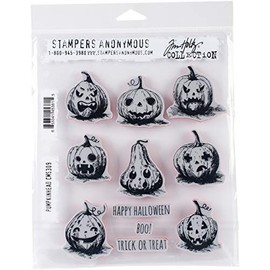 Stampers Anonymous CMS309 Pumpkinhead Cling Rubber Stamp Set, Synthetic Material, Multi-Colour, 24.8 x 18.6 x 0.8 cm