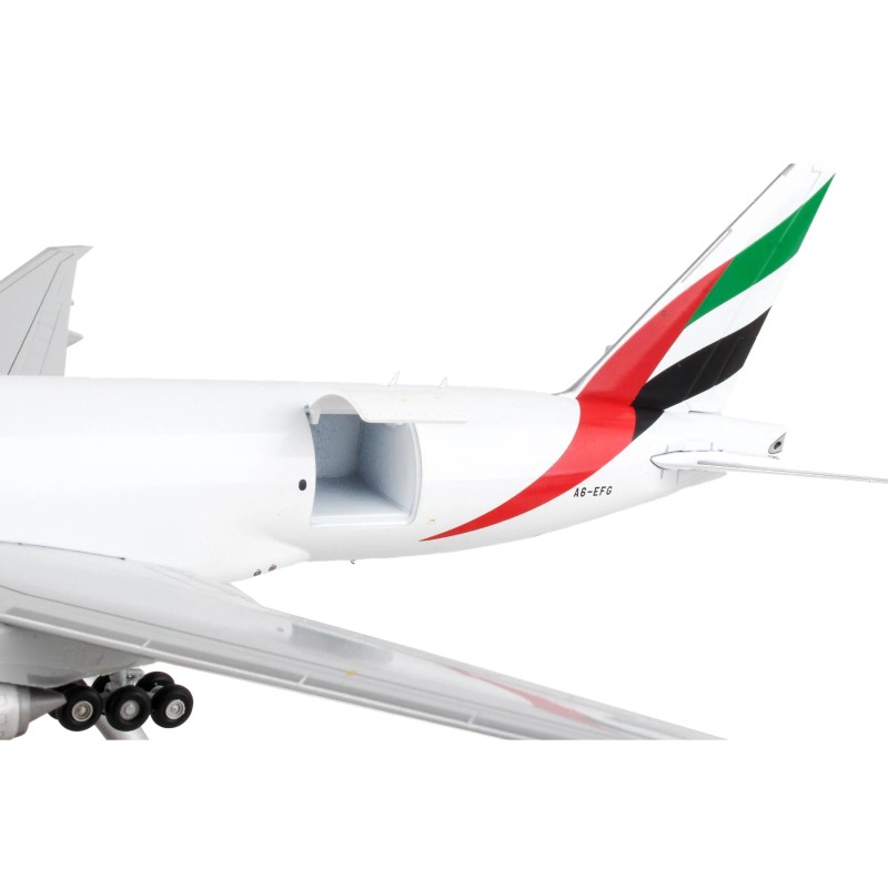 DCD Boeing 777F Commercial Aircraft Emirates Airlines-SkyCargo White Striped Tail