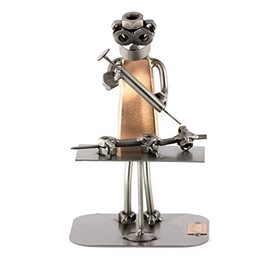 Steelman24 I Nuts and bolts sculpture Vet With Dog I Handmade ornaments I Made in Germany I I Metal figurine