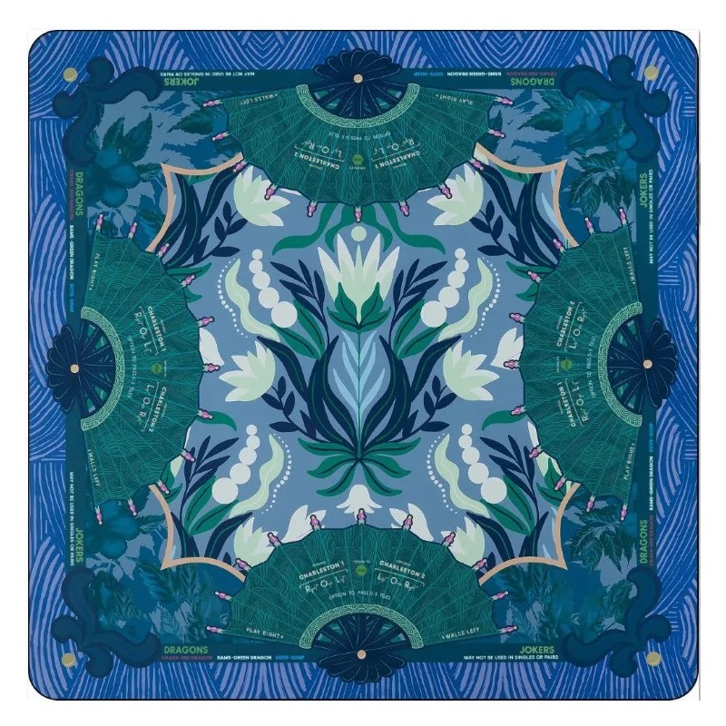 Luxury Foldable American Mahjong Table Pad Anti Slip Soft Leather