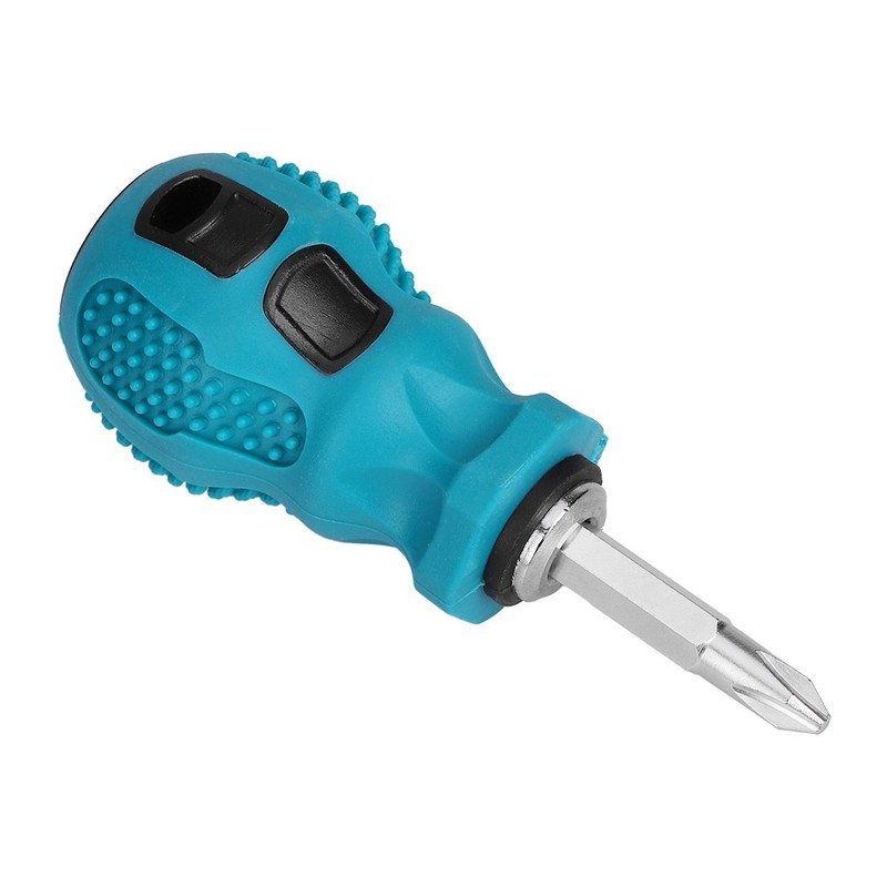 Mini Multipurpose Screwdriver, Magnetic Bits Screwdriver, 2 Way Flat Head