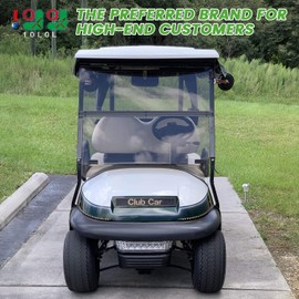 10L0L Golf Cart Windshield Mounting Kit for Club Car DS & Precedent - Includes Windshield Sash & Bottom Clips (12.6"), Retaining Clips for 1" x 1" Tube - OEM#101444101, 102005801