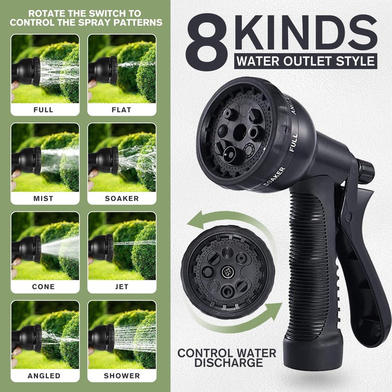 FASCINATDECO FASCINATDECO Flexibler Gartenschlauch mit 8 Funktion 7,5m, Wasserschlauch flexibel