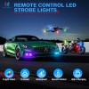 MICTUNING Wireless LED Strobe Lights with Remote Control for Car