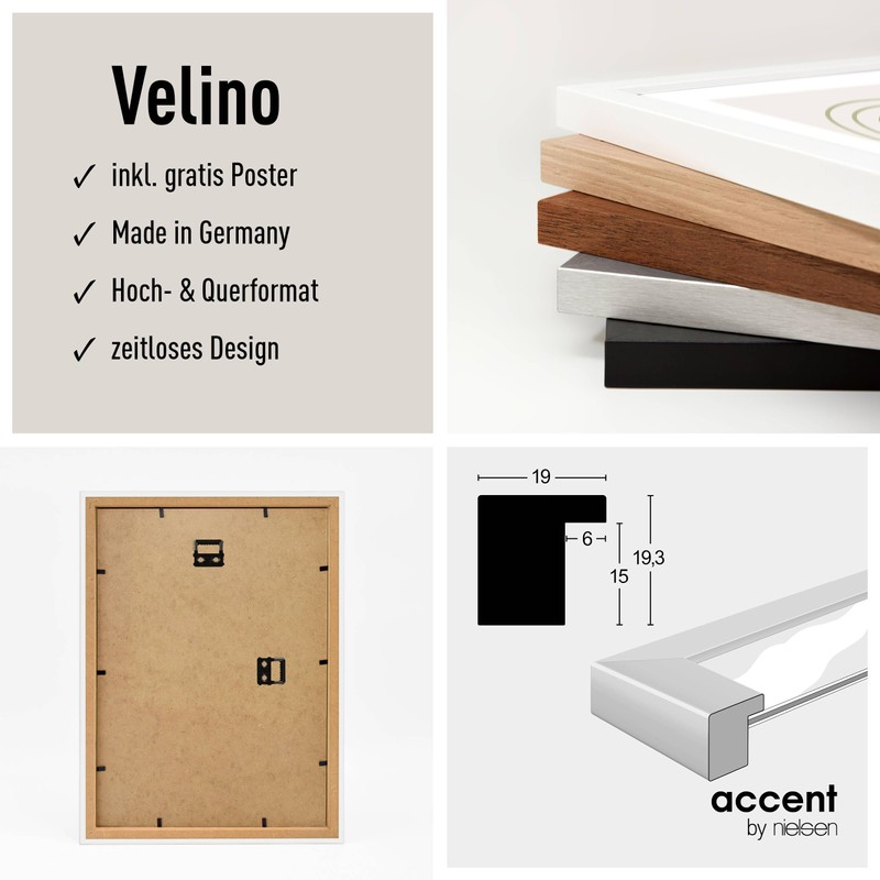 accent by nielsen White Wooden Photo Frame 21 x 29.7