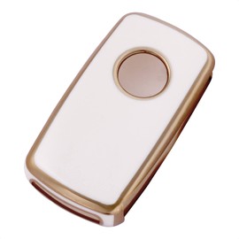 TANGSEN Key Fob Cover Soft TPU Full Protection Key case Compatible with Beetle CC EOS Jetta Golf GTI Jetta Passat Phaeton R32 Rabbit TIGUAN Touareg 3 Button Remote Control Key Protector (White)