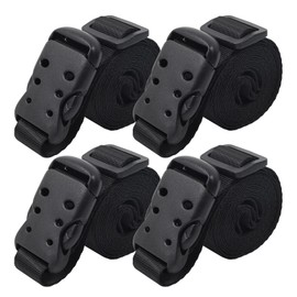 Ayaport Utility Straps with Buckle 72" Quick-Release Adjustable Nylon Straps Black 4 Pack