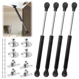 Gas Pressure Damper 200N, 4 Pieces Hydraulic Gas Strut, Flap Fitting, Gas Struts, Gas Struts, Gas Damper Damper, Shock Absorber Kitchen Cabinet, for Door Cabinets, Kitchen Cabinets, Bookcases