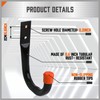 AnaTI Pack of 6 Garage Wall Hooks, Heavy Duty Storage