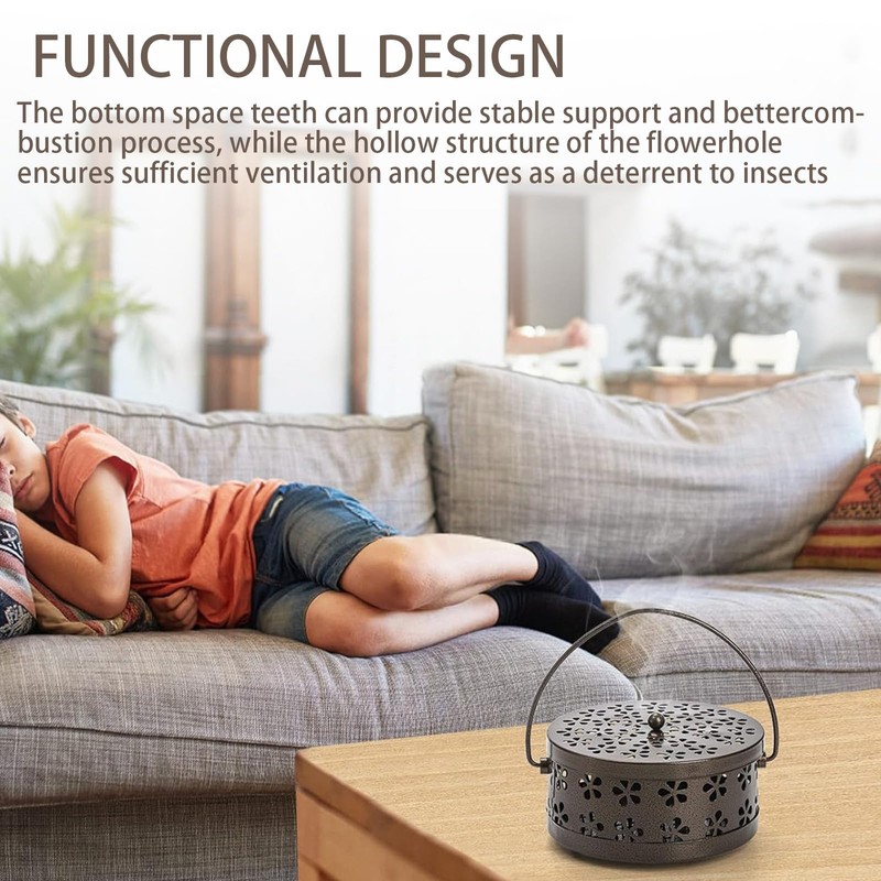 WJUAN Pack of 2 Incense Stick Holders, Classic Mosquito Spiral