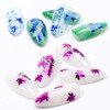 12 colour maple leaf glitter nails sequins – 3D autumn