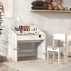Qaba Kids Desk and Chair Set, Kids Study Desk with