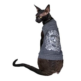 Kotomoda Cat Wear Sphynx Cat T-Shirt Silver