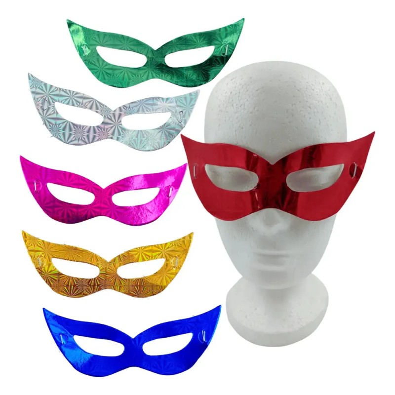 Antifaz de Cartón para Ojos Fiesta Batucada Pack 24 Piezas