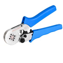 WEKESIGO Wire Ferrule Crimping Tool, Square Crimp Profile, Self-adjusting Wire End-sleeves Crimper for AWG23-10 Insulated Terminal & Non-insulated Ferrule