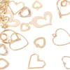 20 Pcs 18K Gold Plated Heart Hollow Charms Golden Heart