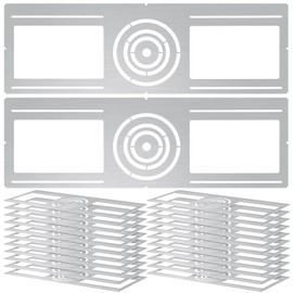 Tellegloww 24 Pcs New Construction Mounting Plate 3/4/6 Inch LED Recessed Lighting Kits Shallow Recessed Lighting Housing Flat Steel Rough in Bracket for LED Light Bar Fixture