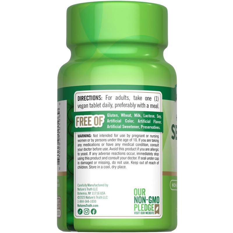 Nature's Truth Selenium 200 mcg Supplement | Essential Mineral High