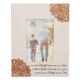 Pavilion - Always At My Side Memorial Picture Frame, (Holds 4 x 6-inch Photo), Bereavement Gifts, Home Decor Gift For Death Of A Loved One, Remembrance Gifts, 1 Count, 7.5 x 9.5-inches