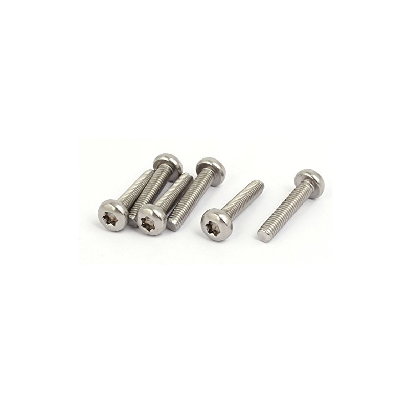 Sourcingmap M6x30mm 304 Stainless Steel Button Head Torx Socket Cap
