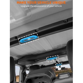 Savadicar Sky Blue Interior Accessories - Dome Light Trim Set for 2018-2023 Jeep Wrangler JL JLU 4XE & Gladiator JT - Solid Color Interior Decor Upgrade Option, 3-Piece