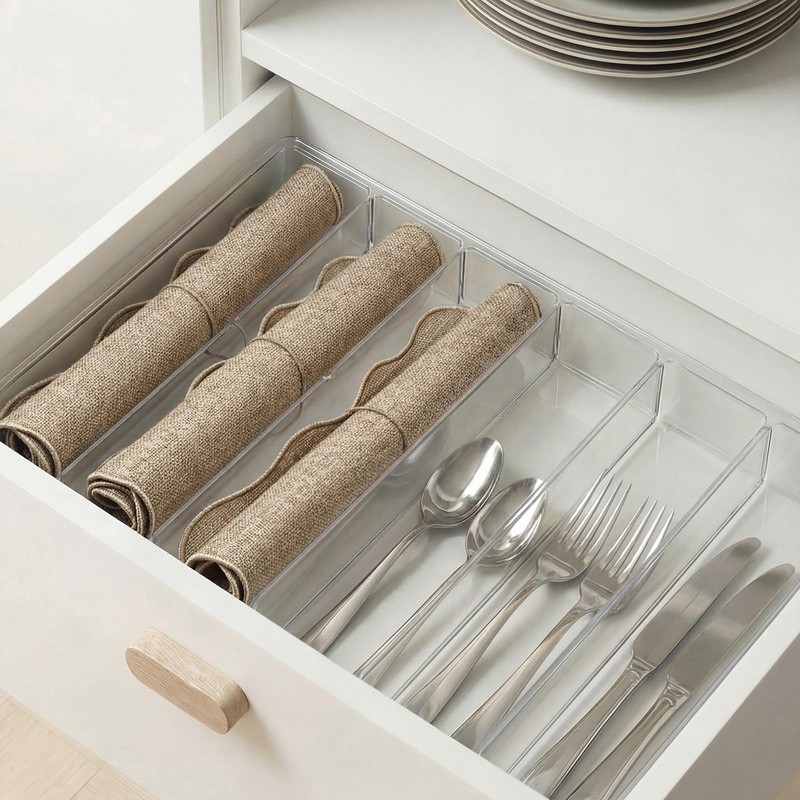 AHHFSMEI Faux Linen Placemats Set of 6 Heat Resistant Non-Slip